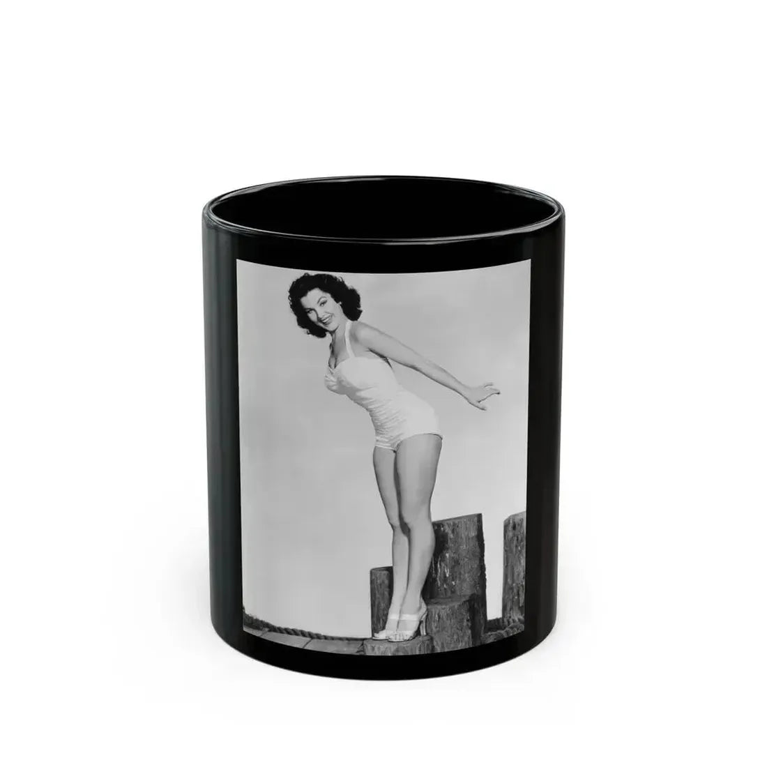 Debra Paget #265 (Vintage Female Icon) Black Coffee Mug 11oz - Go Mug Yourself