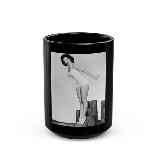 Debra Paget #265 (Vintage Female Icon) Black Coffee Mug-15oz-Go Mug Yourself