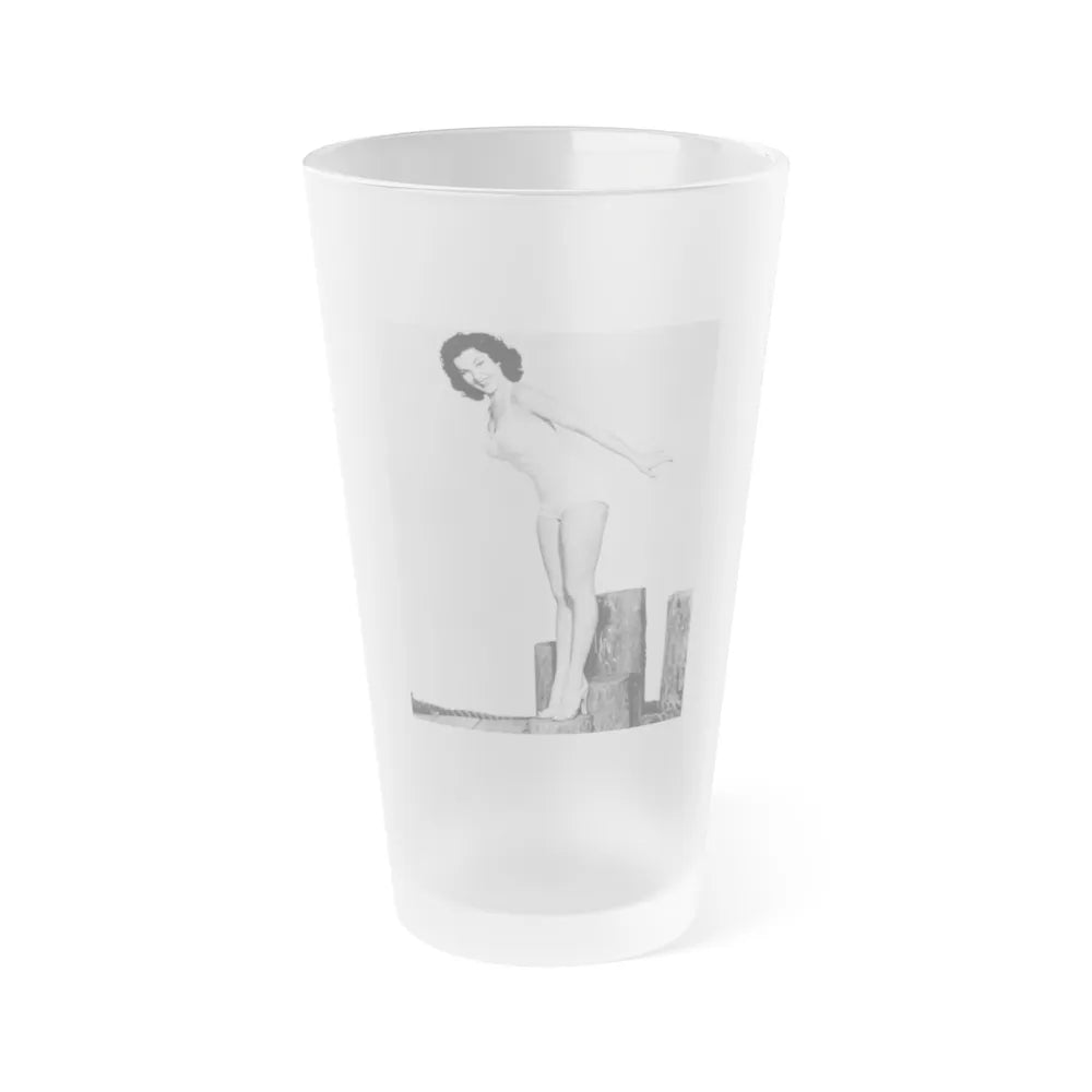 Debra Paget #265 (Vintage Female Icon) Frosted Pint Glass 16oz-16oz-Frosted-Go Mug Yourself