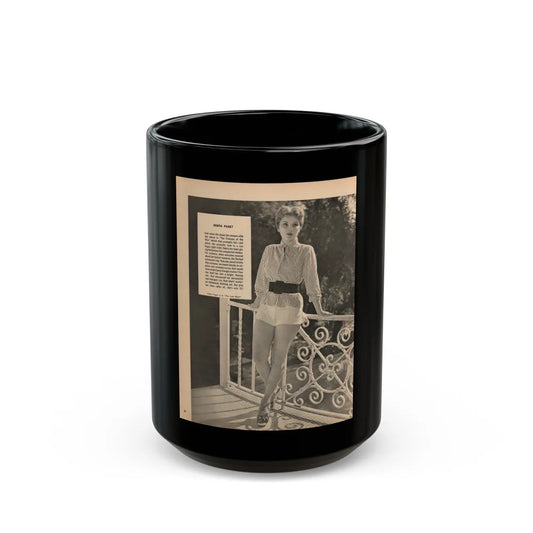 Debra Paget #267 (Vintage Female Icon) Black Coffee Mug-15oz-Go Mug Yourself