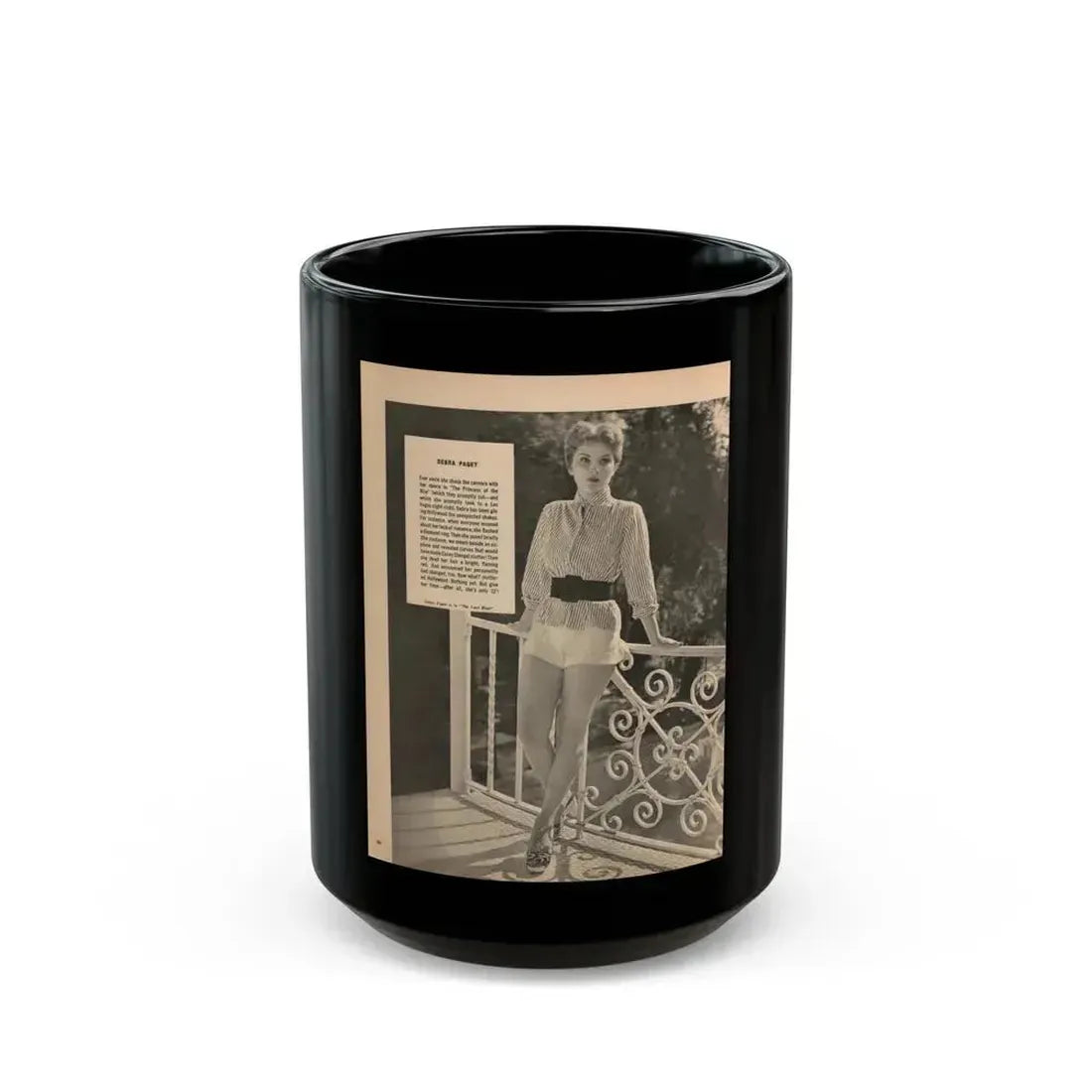 Debra Paget #267 (Vintage Female Icon) Black Coffee Mug 15oz - Go Mug Yourself