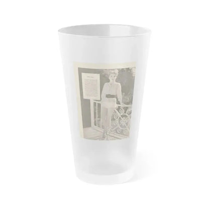 Debra Paget #267 (Vintage Female Icon) Frosted Pint Glass 16oz 16oz Frosted - Go Mug Yourself