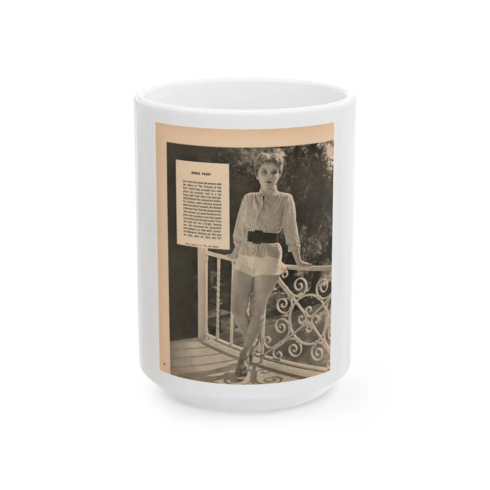 Debra Paget #267 (Vintage Female Icon) White Coffee Mug-15oz-Go Mug Yourself