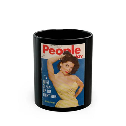 Debra Paget #27 - Mag. Cover (Vintage Female Icon) Black Coffee Mug 11oz - Go Mug Yourself