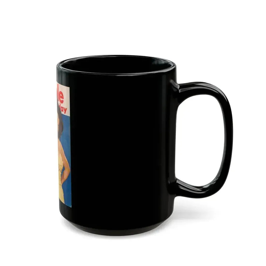 Debra Paget #27 - Mag. Cover (Vintage Female Icon) Black Coffee Mug - Go Mug Yourself