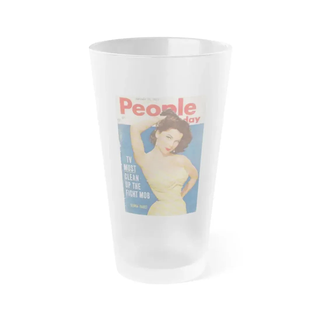 Debra Paget #27 - Mag. Cover (Vintage Female Icon) Frosted Pint Glass 16oz 16oz Frosted - Go Mug Yourself