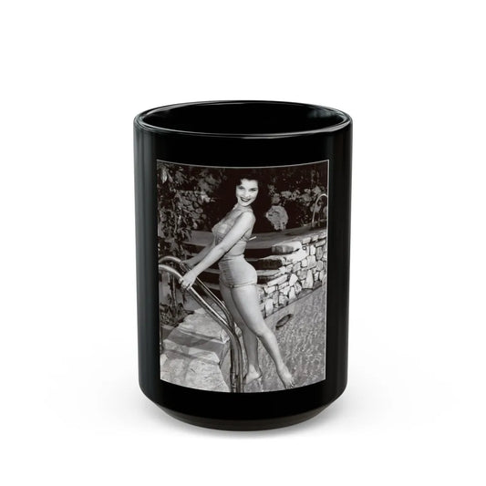 Debra Paget #274 (Vintage Female Icon) Black Coffee Mug-15oz-Go Mug Yourself