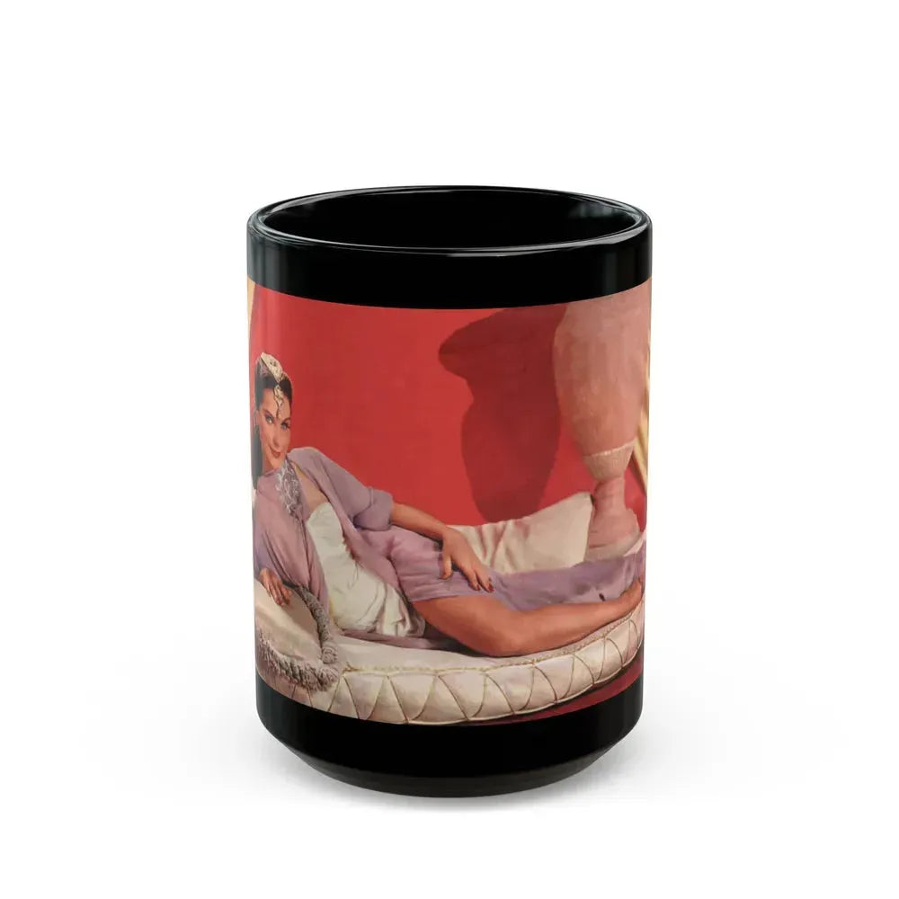 Debra Paget #28 (Vintage Female Icon) Black Coffee Mug 15oz - Go Mug Yourself