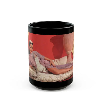 Debra Paget #28 (Vintage Female Icon) Black Coffee Mug 15oz - Go Mug Yourself