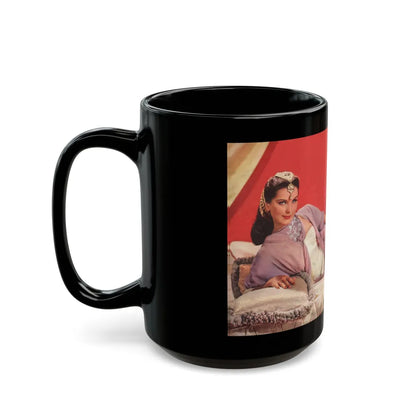 Debra Paget #28 (Vintage Female Icon) Black Coffee Mug-Go Mug Yourself