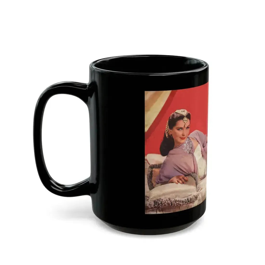 Debra Paget #28 (Vintage Female Icon) Black Coffee Mug - Go Mug Yourself