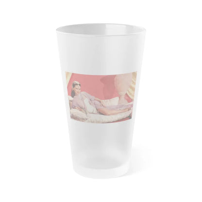 Debra Paget #28 (Vintage Female Icon) Frosted Pint Glass 16oz-16oz-Frosted-Go Mug Yourself