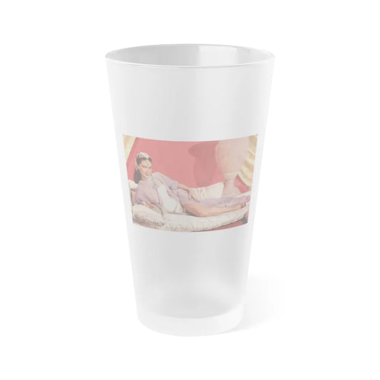 Debra Paget #28 (Vintage Female Icon) Frosted Pint Glass 16oz-16oz-Frosted-Go Mug Yourself