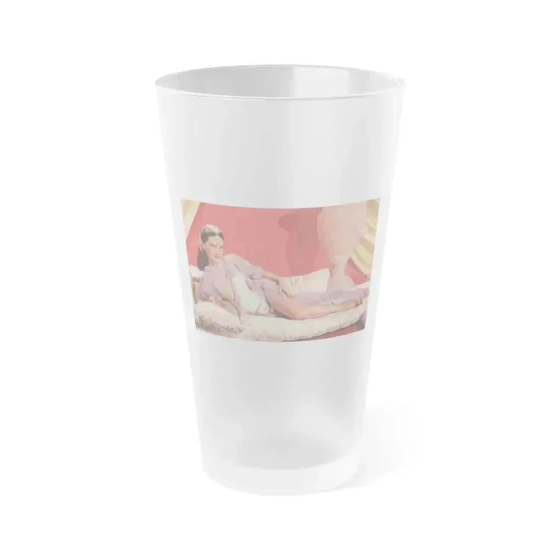 Debra Paget #28 (Vintage Female Icon) Frosted Pint Glass 16oz 16oz Frosted - Go Mug Yourself