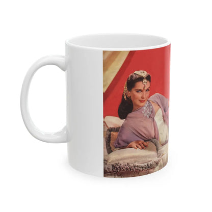 Debra Paget #28 (Vintage Female Icon) White Coffee Mug-Go Mug Yourself