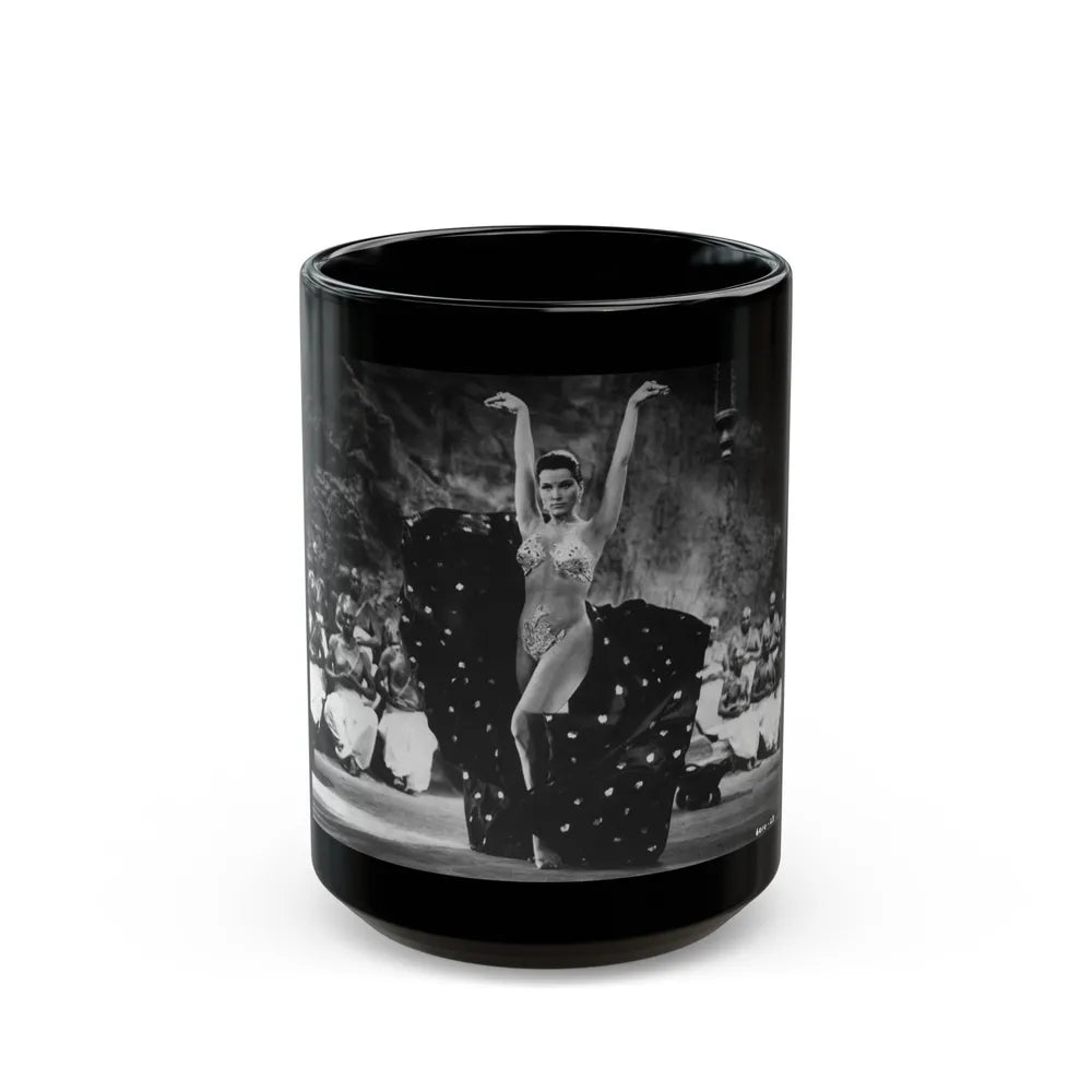 Debra Paget #296 (Vintage Female Icon) Black Coffee Mug-15oz-Go Mug Yourself