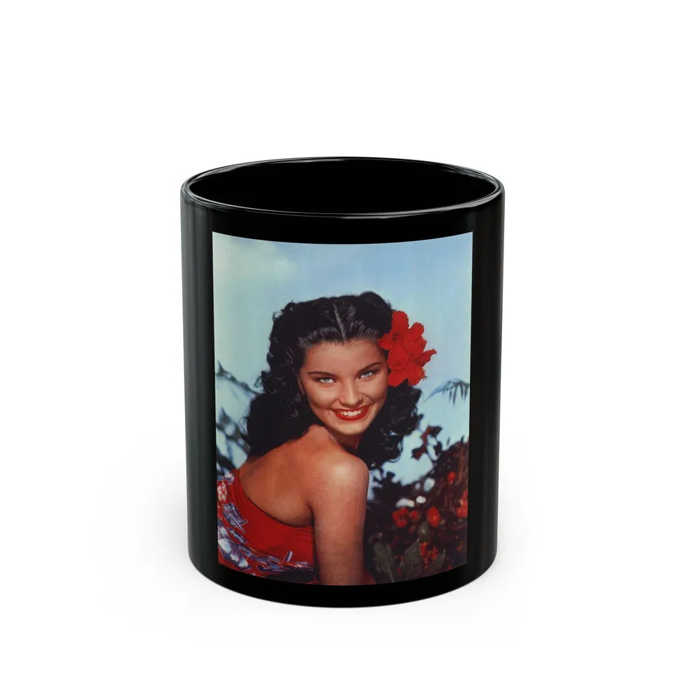 Debra Paget #301 (Vintage Female Icon) Black Coffee Mug-11oz-Go Mug Yourself