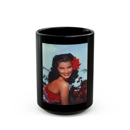 Debra Paget #301 (Vintage Female Icon) Black Coffee Mug-15oz-Go Mug Yourself