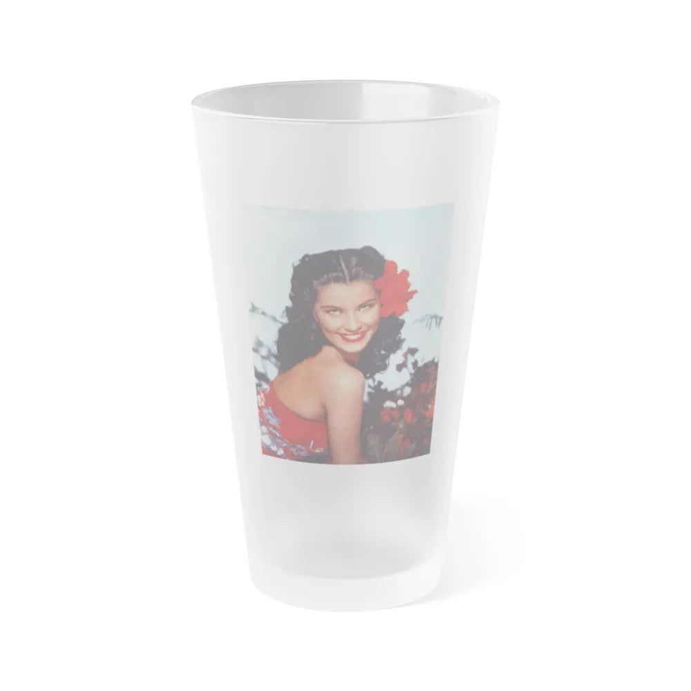 Debra Paget #301 (Vintage Female Icon) Frosted Pint Glass 16oz-16oz-Frosted-Go Mug Yourself