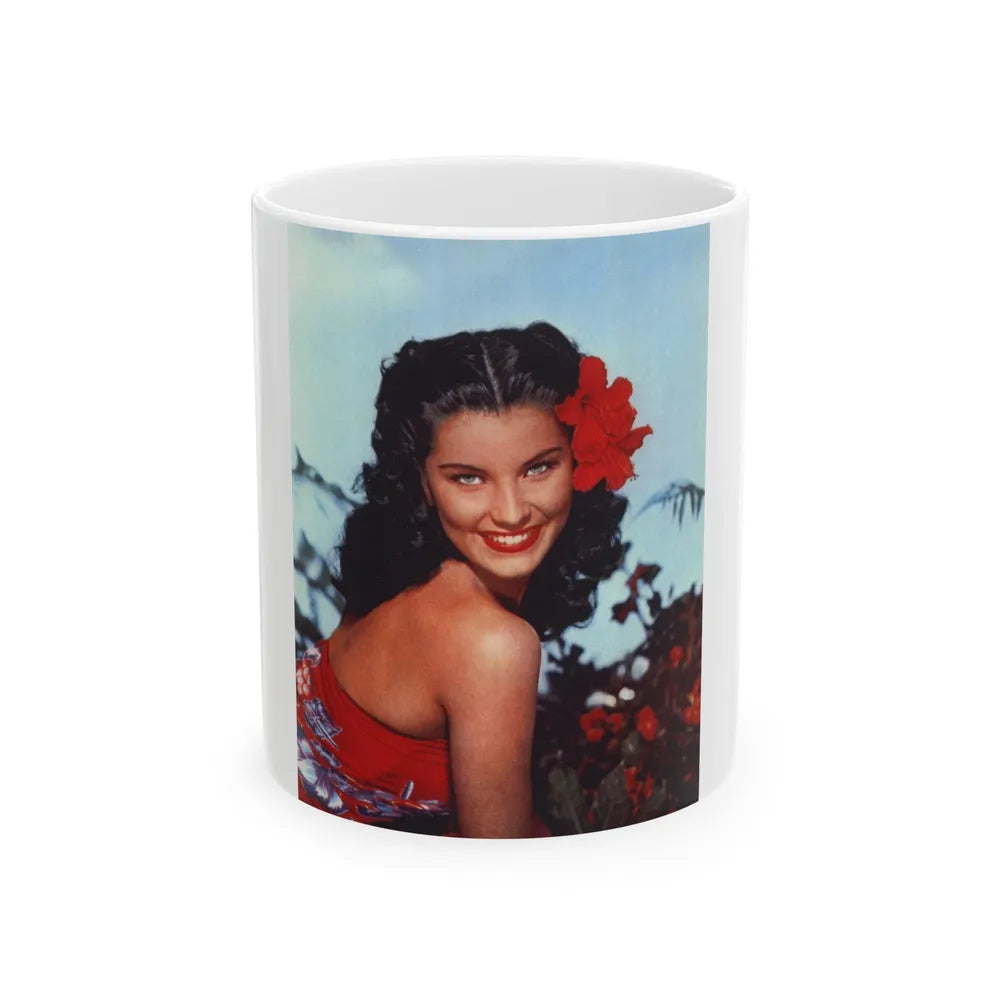 Debra Paget #301 (Vintage Female Icon) White Coffee Mug-11oz-Go Mug Yourself