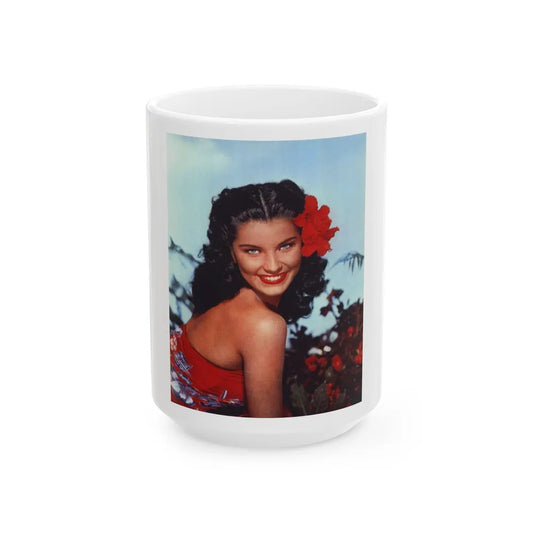 Debra Paget #301 (Vintage Female Icon) White Coffee Mug-15oz-Go Mug Yourself