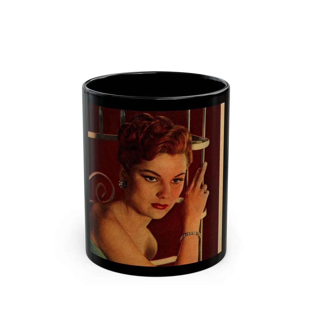 Debra Paget #305 (Vintage Female Icon) Black Coffee Mug-11oz-Go Mug Yourself