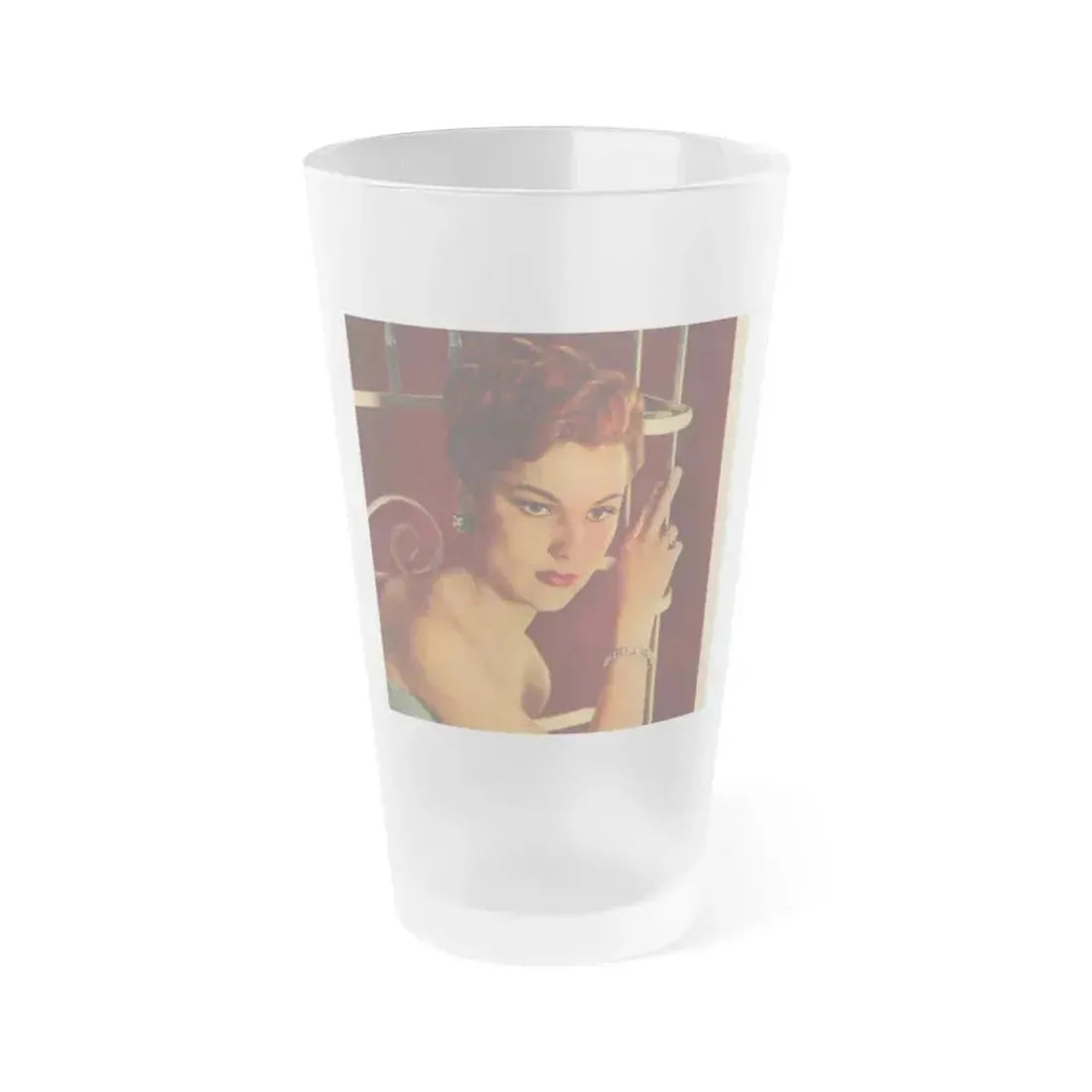 Debra Paget #305 (Vintage Female Icon) Frosted Pint Glass 16oz 16oz Frosted - Go Mug Yourself