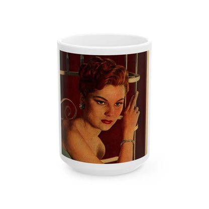 Debra Paget #305 (Vintage Female Icon) White Coffee Mug-15oz-Go Mug Yourself