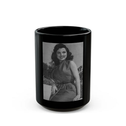 Debra Paget #306 (Vintage Female Icon) Black Coffee Mug-15oz-Go Mug Yourself