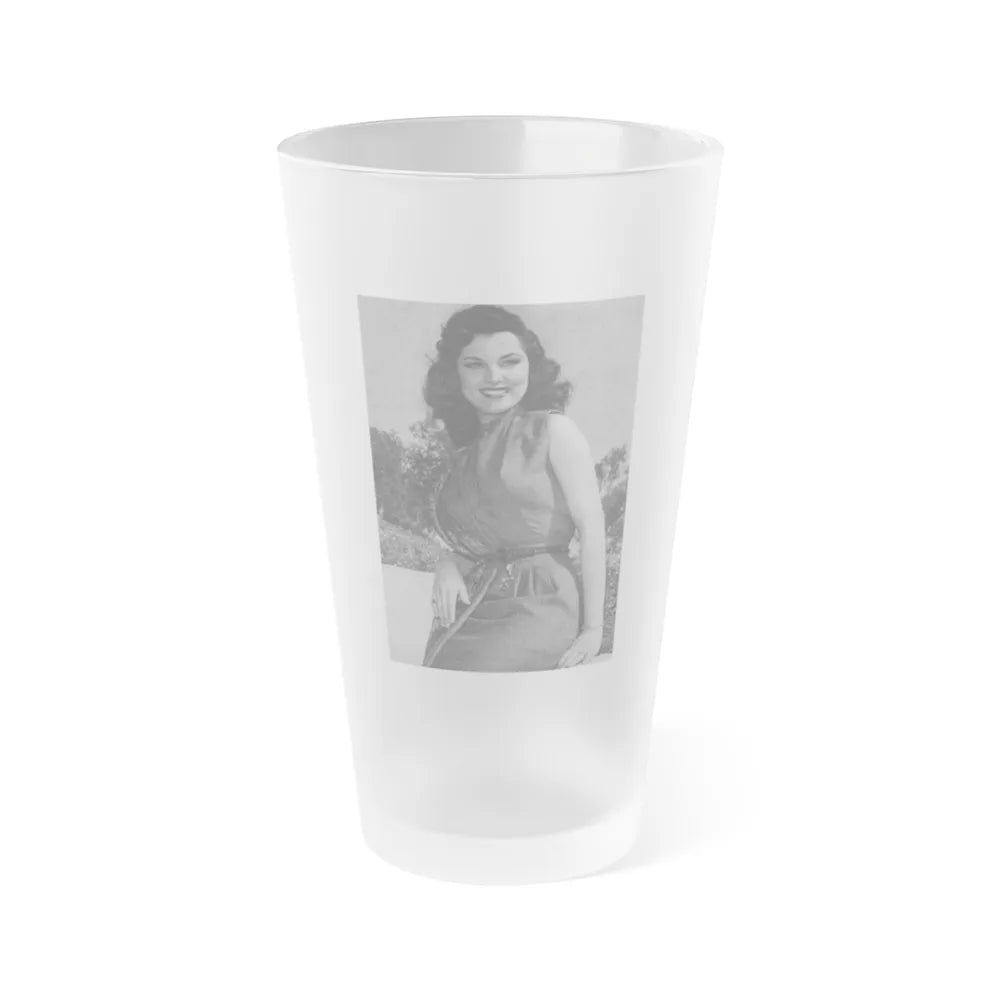 Debra Paget #306 (Vintage Female Icon) Frosted Pint Glass 16oz-16oz-Frosted-Go Mug Yourself