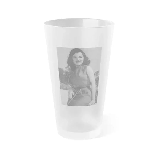 Debra Paget #306 (Vintage Female Icon) Frosted Pint Glass 16oz 16oz Frosted - Go Mug Yourself