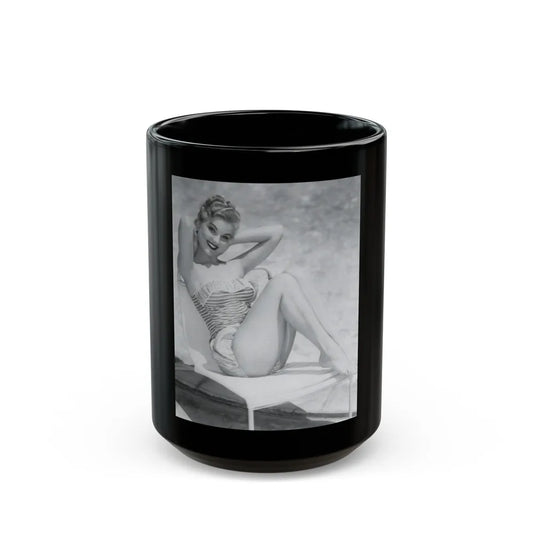 Debra Paget #31 (Vintage Female Icon) Black Coffee Mug-15oz-Go Mug Yourself