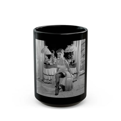 Debra Paget #310 (Vintage Female Icon) Black Coffee Mug-15oz-Go Mug Yourself