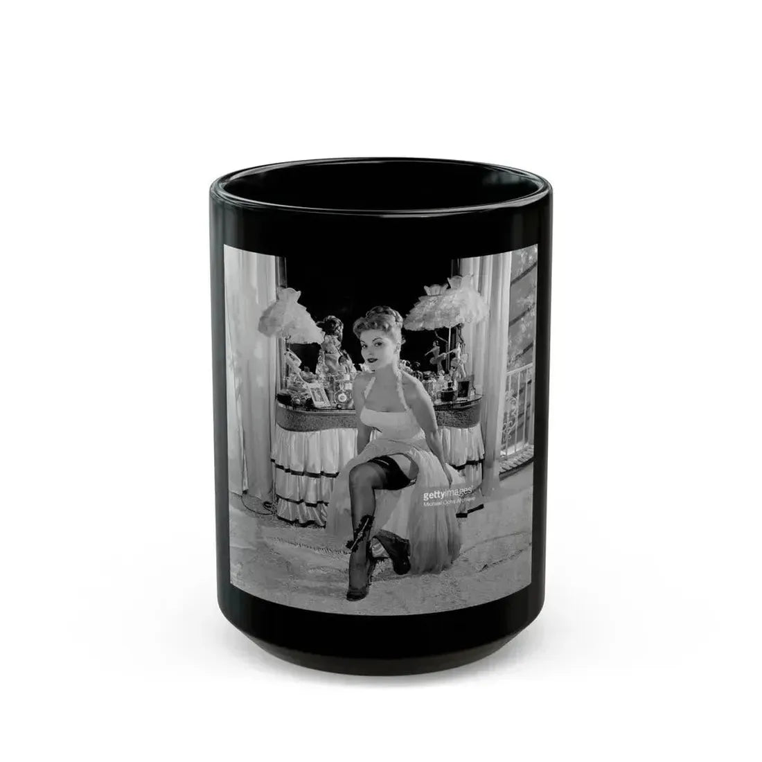 Debra Paget #310 (Vintage Female Icon) Black Coffee Mug 15oz - Go Mug Yourself