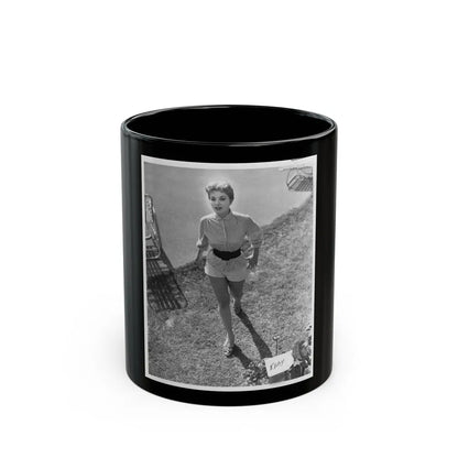 Debra Paget #317 (Vintage Female Icon) Black Coffee Mug-11oz-Go Mug Yourself