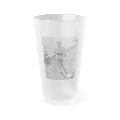 Debra Paget #317 (Vintage Female Icon) Frosted Pint Glass 16oz 16oz Frosted - Go Mug Yourself