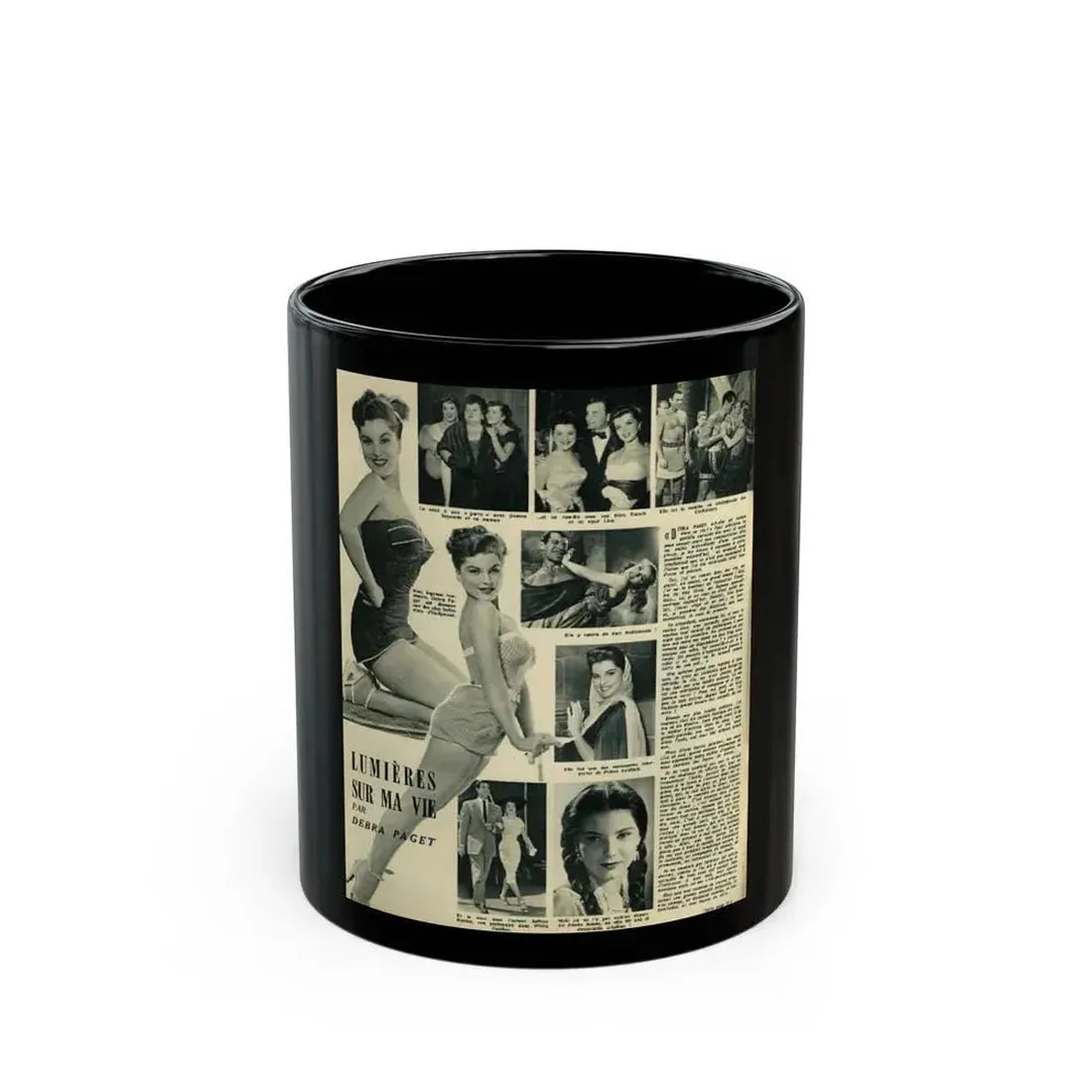 Debra Paget #320 (Vintage Female Icon) Black Coffee Mug 11oz - Go Mug Yourself
