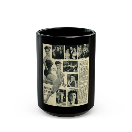 Debra Paget #320 (Vintage Female Icon) Black Coffee Mug-15oz-Go Mug Yourself