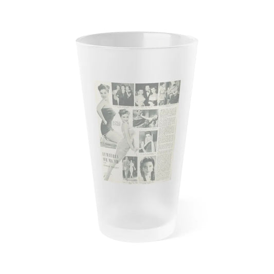 Debra Paget #320 (Vintage Female Icon) Frosted Pint Glass 16oz-16oz-Frosted-Go Mug Yourself