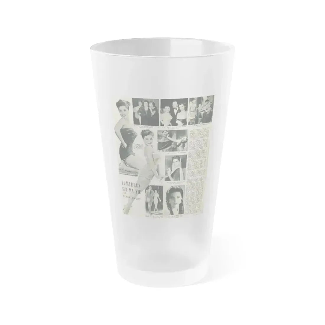 Debra Paget #320 (Vintage Female Icon) Frosted Pint Glass 16oz 16oz Frosted - Go Mug Yourself