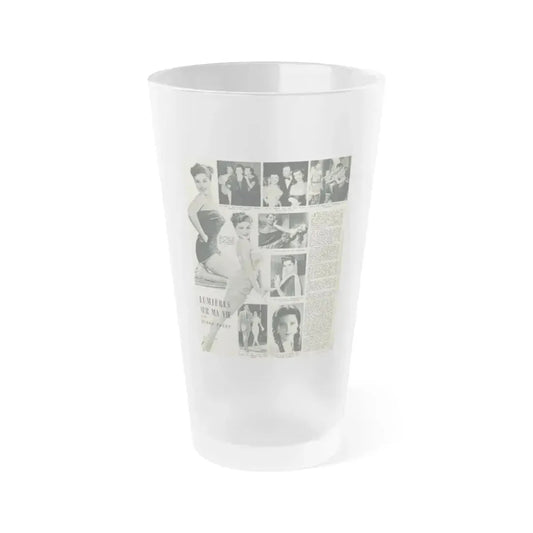 Debra Paget #320 (Vintage Female Icon) Frosted Pint Glass 16oz 16oz Frosted - Go Mug Yourself