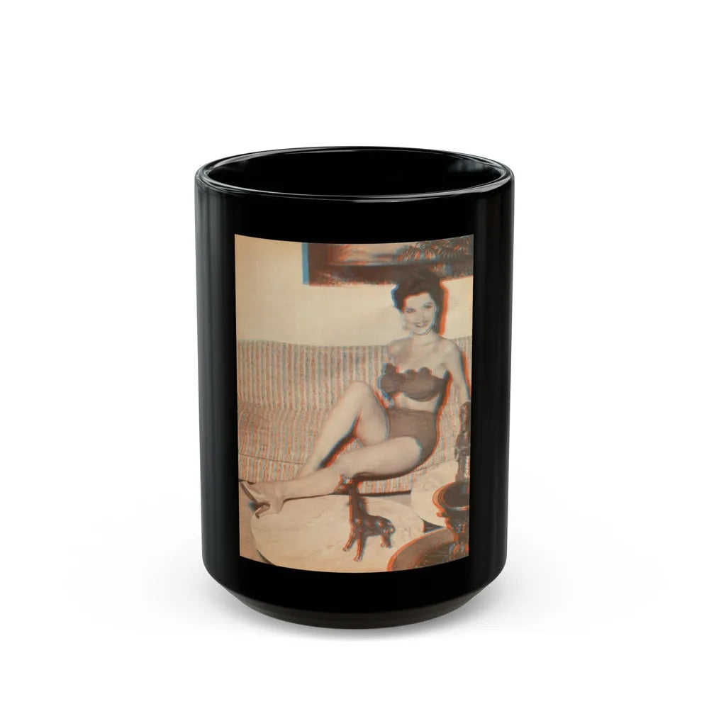 Debra Paget #325 (Vintage Female Icon) Black Coffee Mug-15oz-Go Mug Yourself