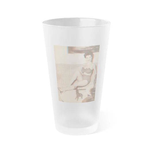 Debra Paget #325 (Vintage Female Icon) Frosted Pint Glass 16oz-16oz-Frosted-Go Mug Yourself