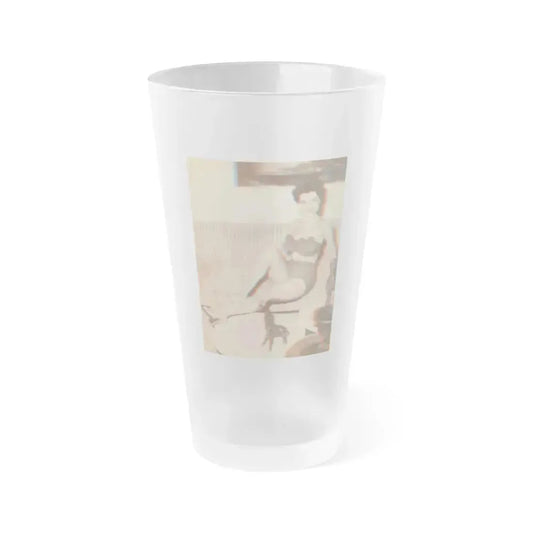 Debra Paget #325 (Vintage Female Icon) Frosted Pint Glass 16oz 16oz Frosted - Go Mug Yourself