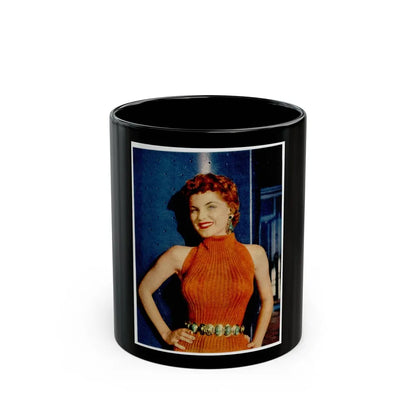 Debra Paget #337 (Vintage Female Icon) Black Coffee Mug-11oz-Go Mug Yourself