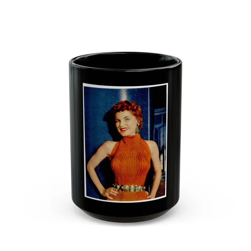 Debra Paget #337 (Vintage Female Icon) Black Coffee Mug-15oz-Go Mug Yourself