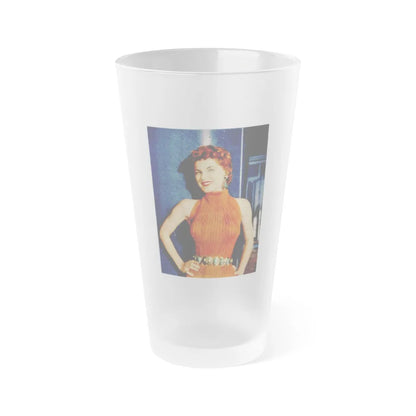 Debra Paget #337 (Vintage Female Icon) Frosted Pint Glass 16oz-16oz-Frosted-Go Mug Yourself