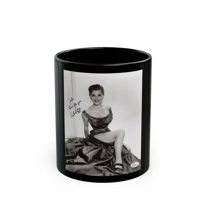 Debra Paget #339 (Vintage Female Icon) Black Coffee Mug-11oz-Go Mug Yourself