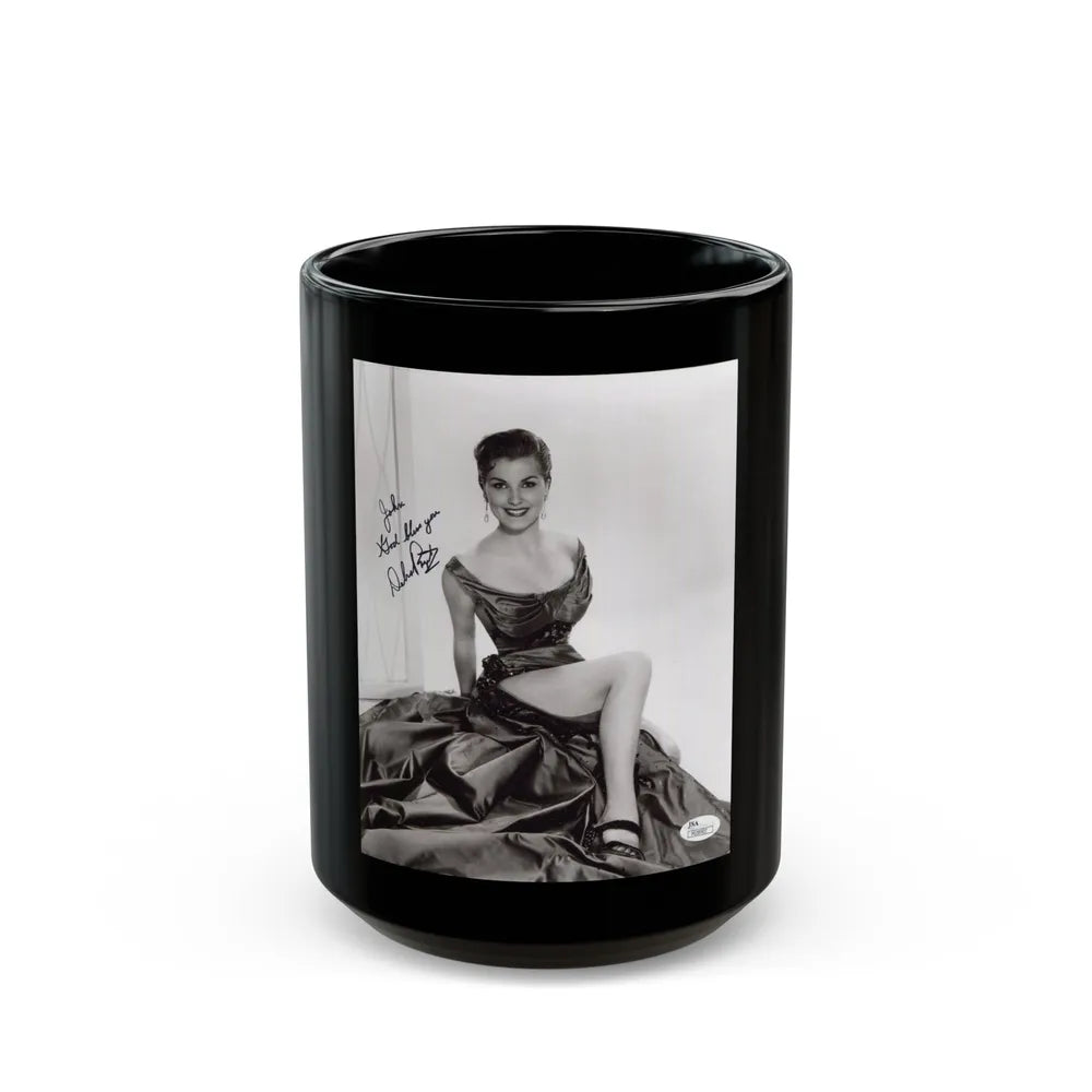 Debra Paget #339 (Vintage Female Icon) Black Coffee Mug-15oz-Go Mug Yourself