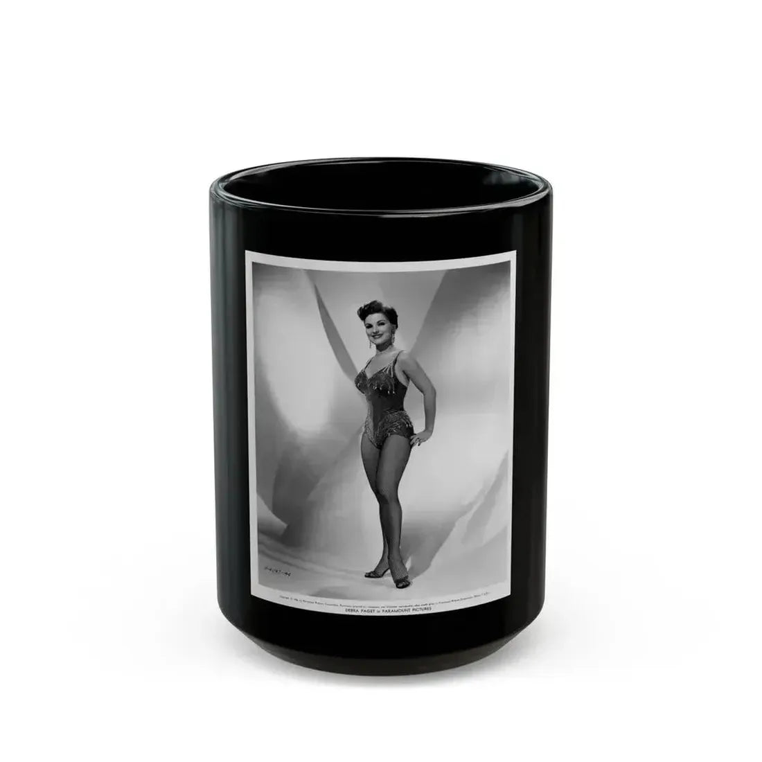 Debra Paget #350 (Vintage Female Icon) Black Coffee Mug 15oz - Go Mug Yourself